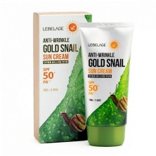Lebelage Солнцезащитный крем для лица с муцином улитки / Anti-Wrinkle Gold Snail Sun Cream SPF50+PA+, 70 мл