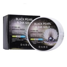 Dabo Гидрогелевые патчи для глаз с 24к золотом и экстрактом черного жемчуга / Hydro Gel Ampoule Patch Black Pearl & 24K Gold, 90 г